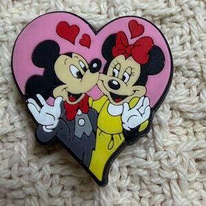 Disney Mickey and Minnie Mouse Heart Shoe Charm for Crocs Clogs Accessory